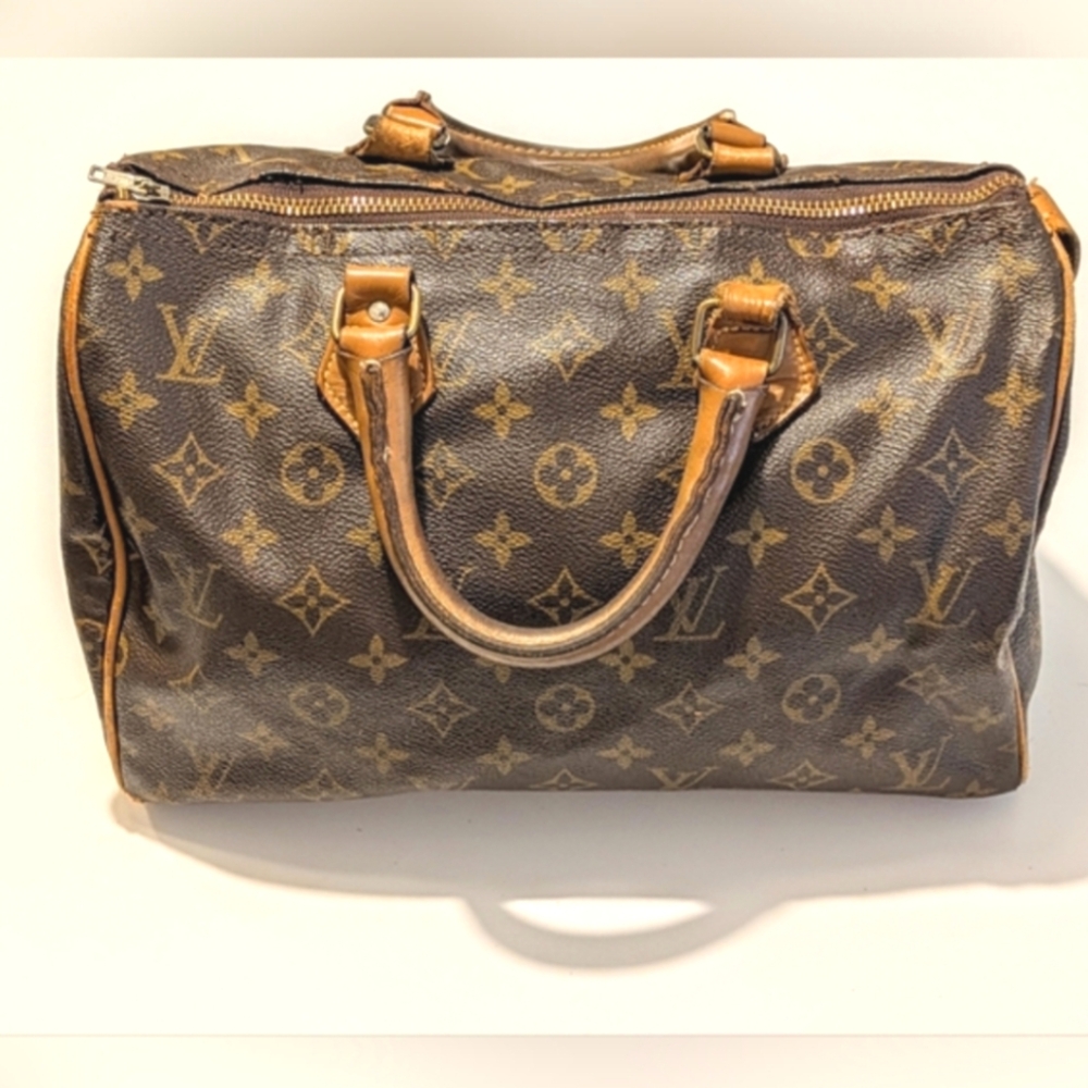 Vintage Louis Vuitton Brown Monogram Speedy Handbag